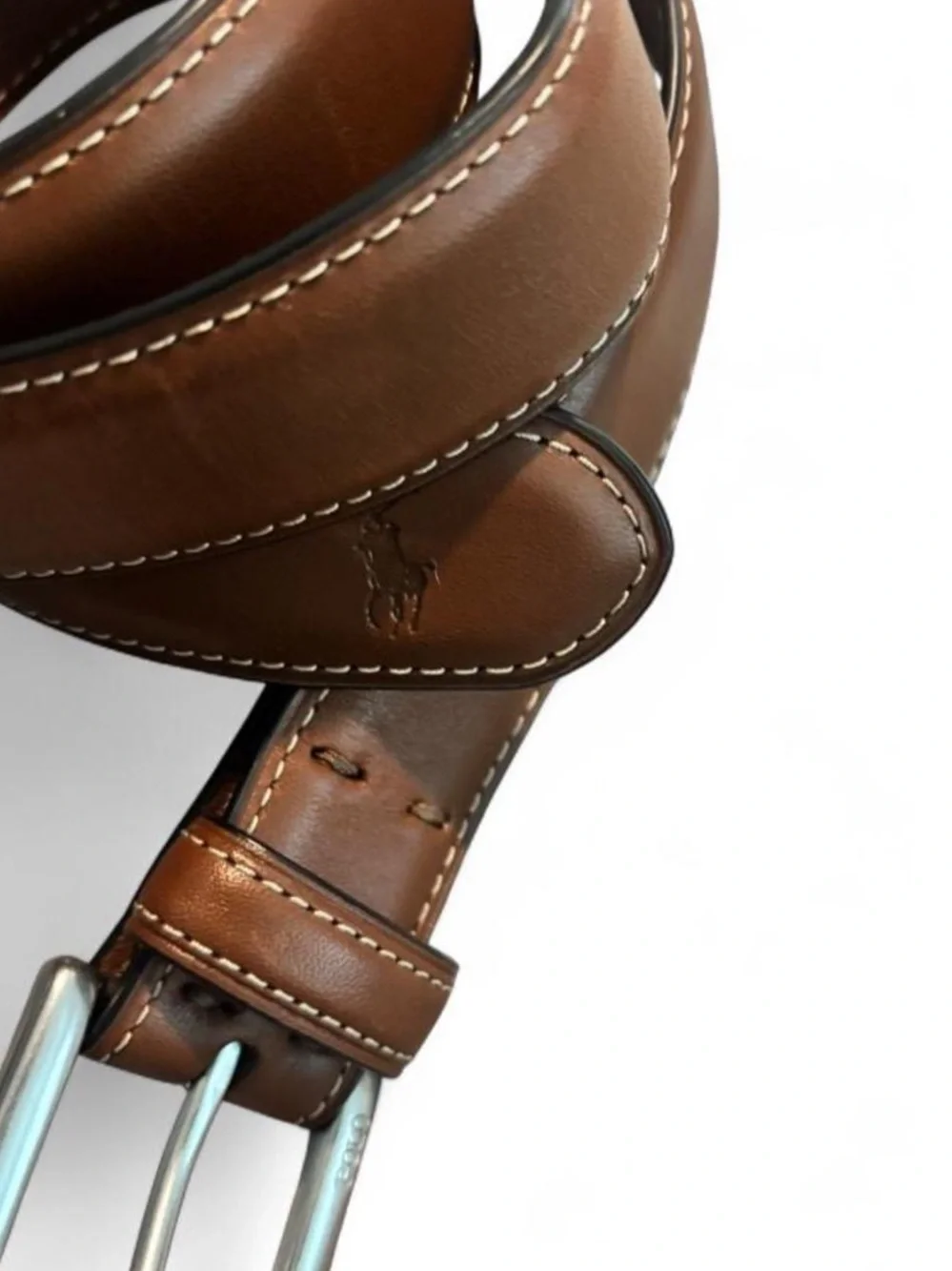 New Polo Ralph Lauren Brown Leather Belt Retail$ $79
